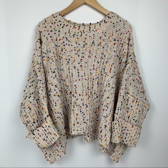 POL Sweaters - 25 POL Cream Confetti Sweater Size Large